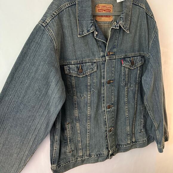 Levi's Men's Trucker Denim Jean Jacket 100% Cotton Western Cowboy Casual XXL - Picture 4 of 6
